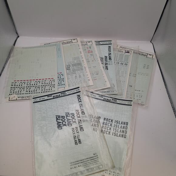 Vintage Microscale Decals HO Scale Sticker sheets and Heisler Manual - Picture 5 of 9